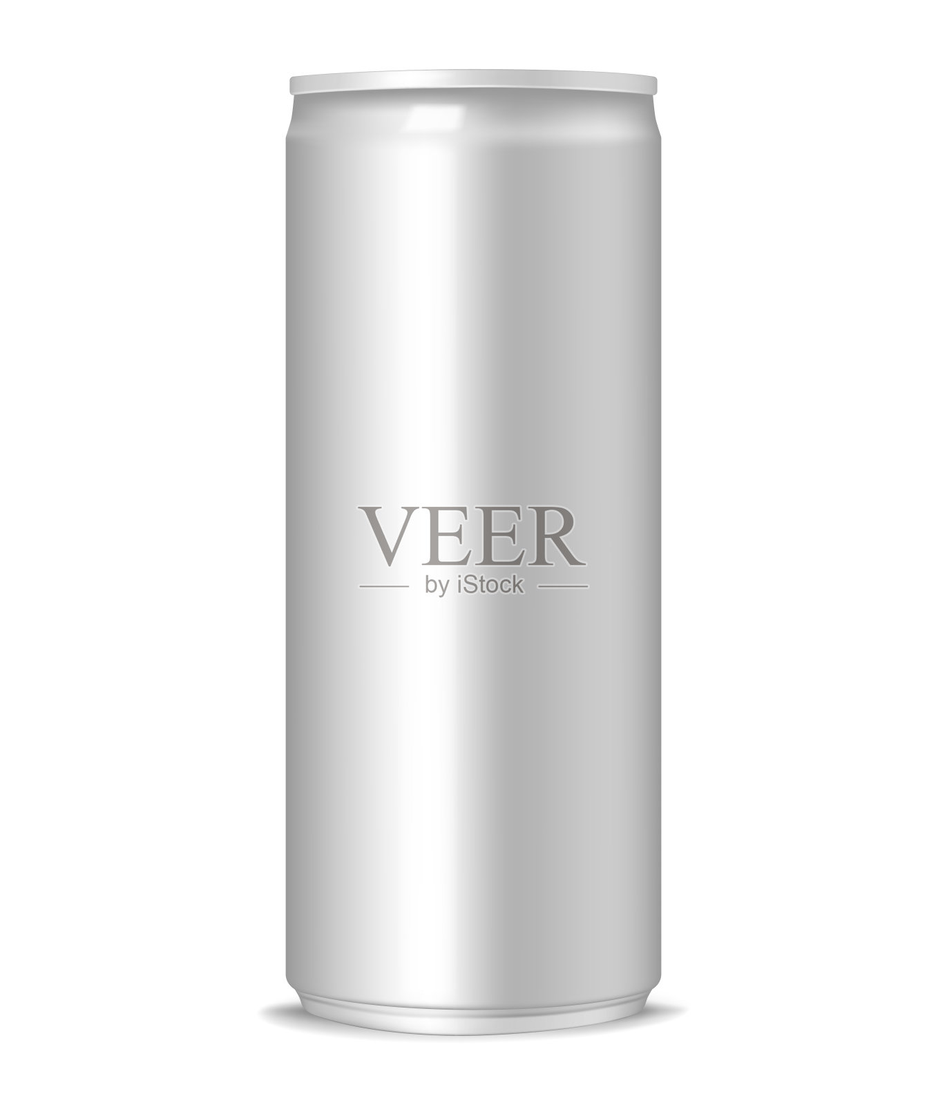 饮料铝罐孤立在白色背景，逼真的模型。空白饮料包装，矢量模型设计插画图片素材