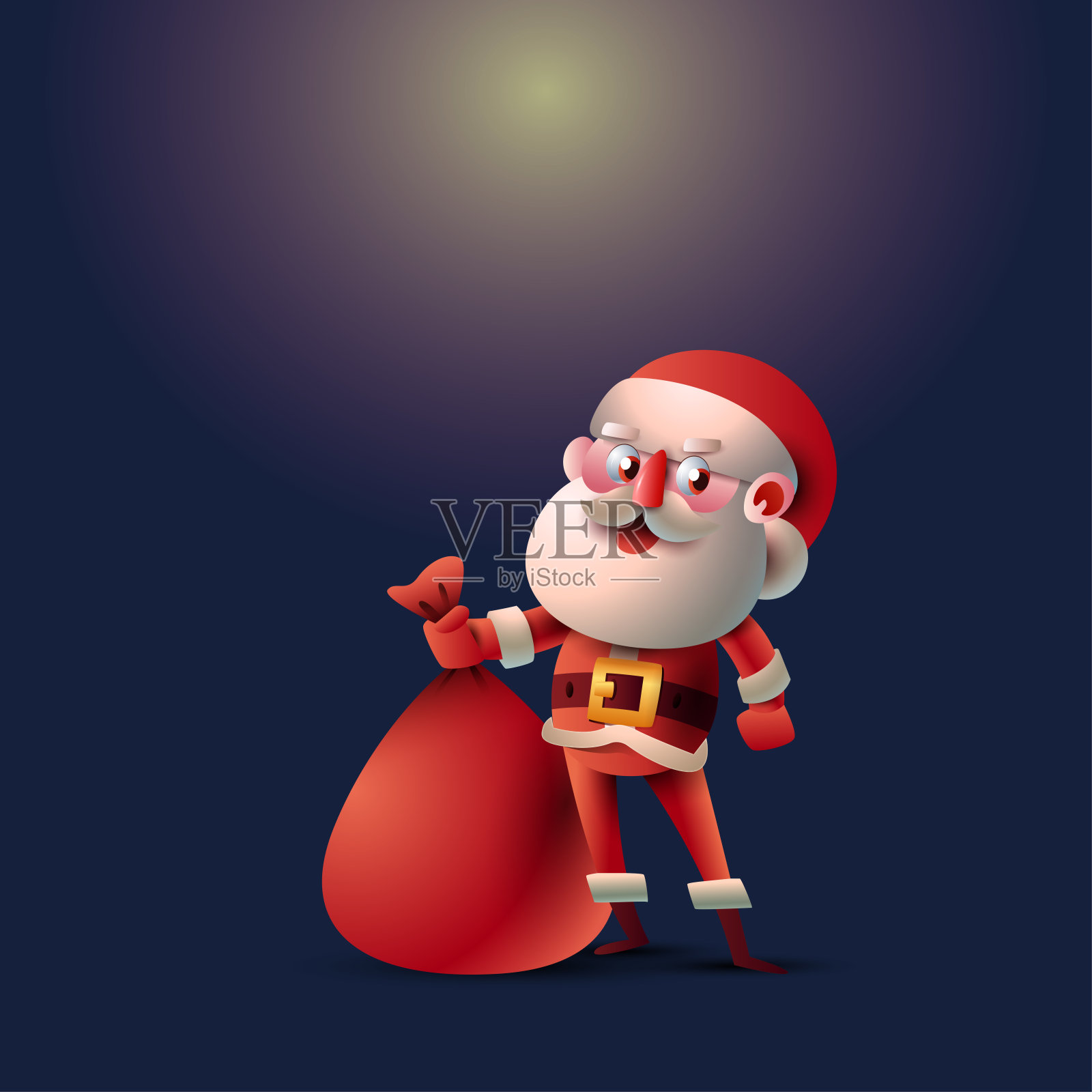 圣诞卡通人物圣诞老人插画图片素材