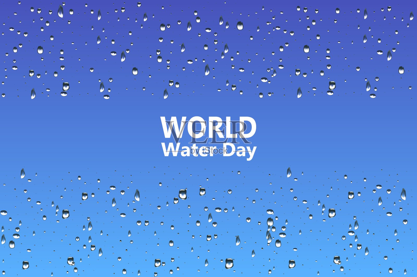 世界水日。真实的液滴滴矢量背景。矢量插图。设计元素图片