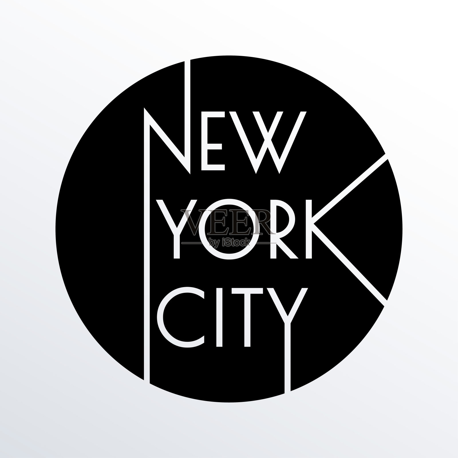 纽约字体设计。纽约圆形横幅，海报，运动t恤印花设计和服装图形。矢量插图。插画图片素材