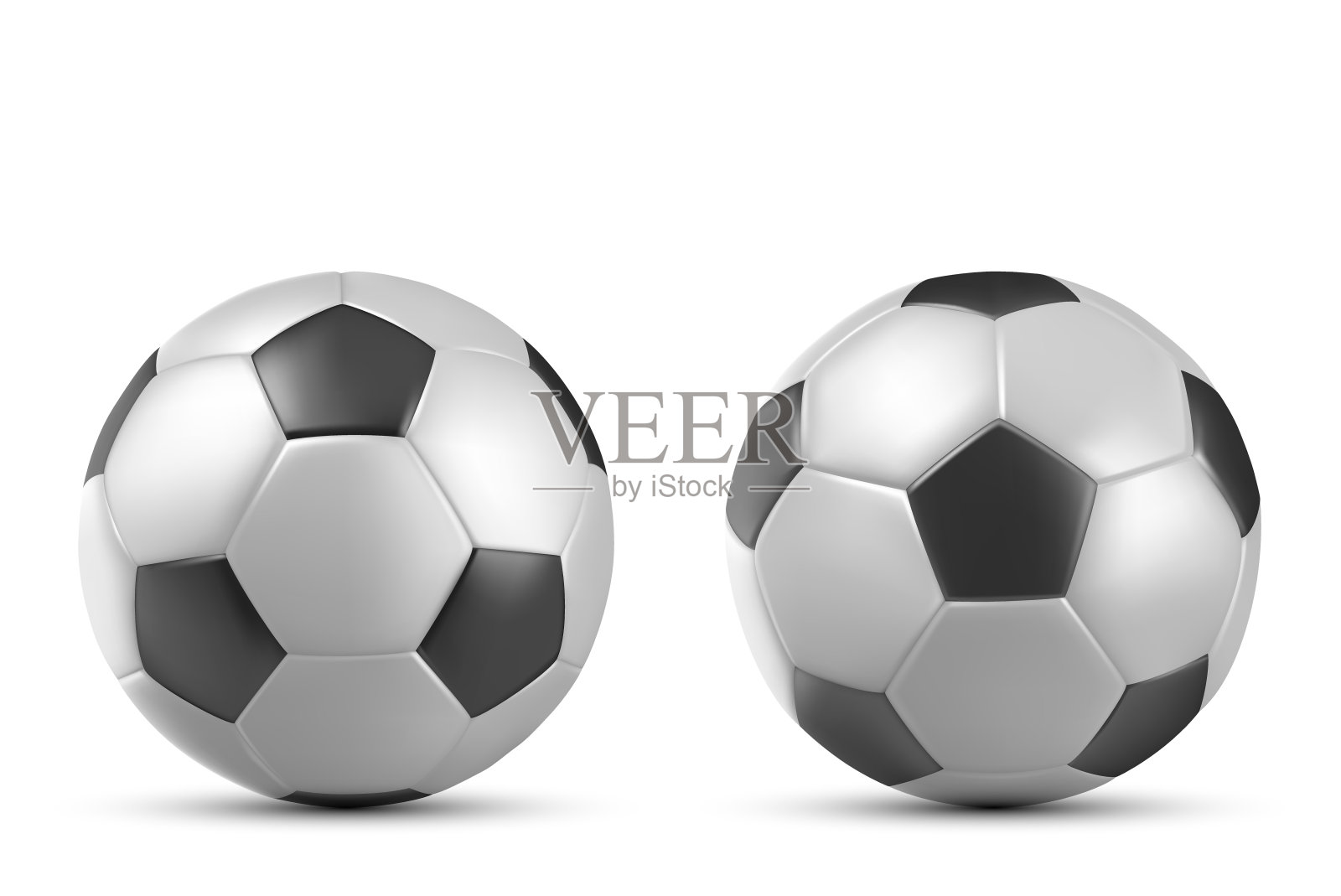 足球，在白色背景上孤立的足球插画图片素材