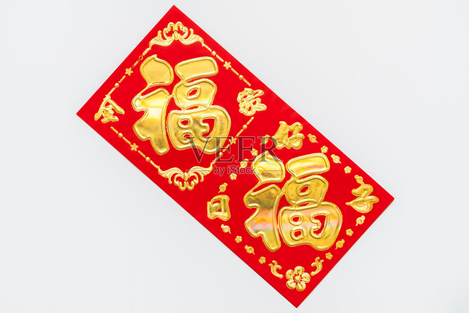 中国传统剪纸艺术图案、花窗。中国新年象征着和平和好运。照片摄影图片