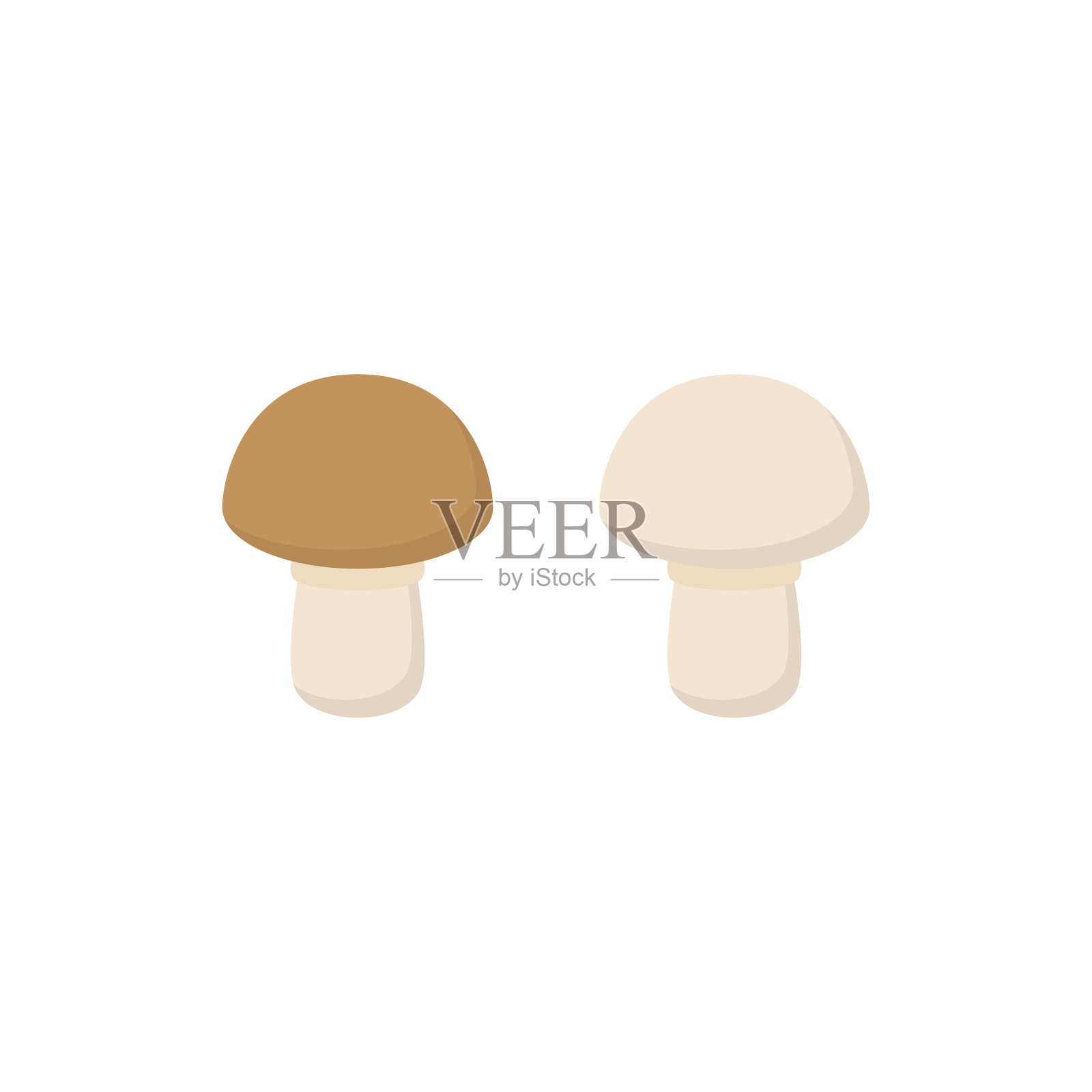 蘑菇图标蘑菇平面风格插画图片素材