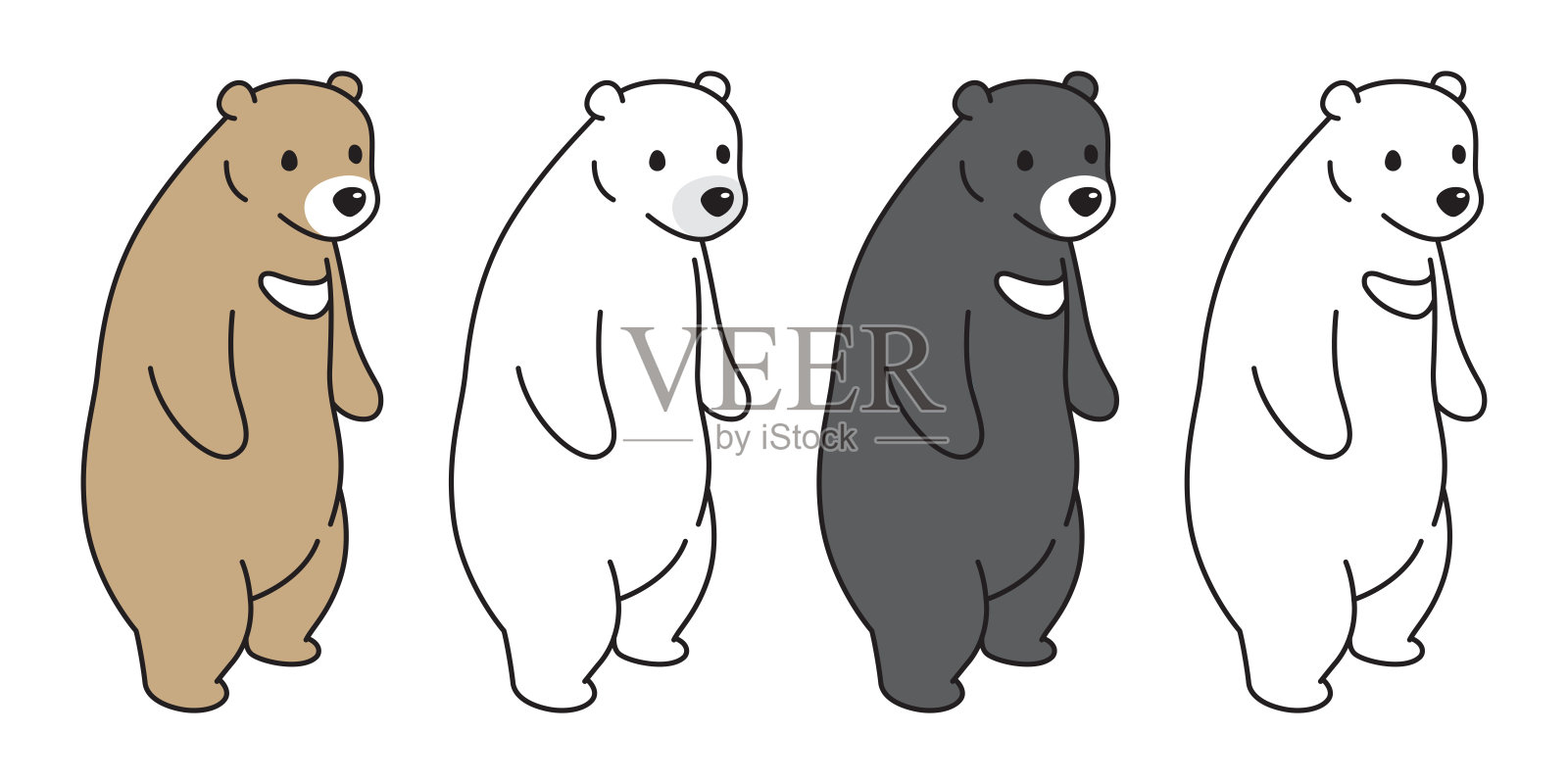 熊矢量北极熊标志图标插图人物卡通插画图片素材