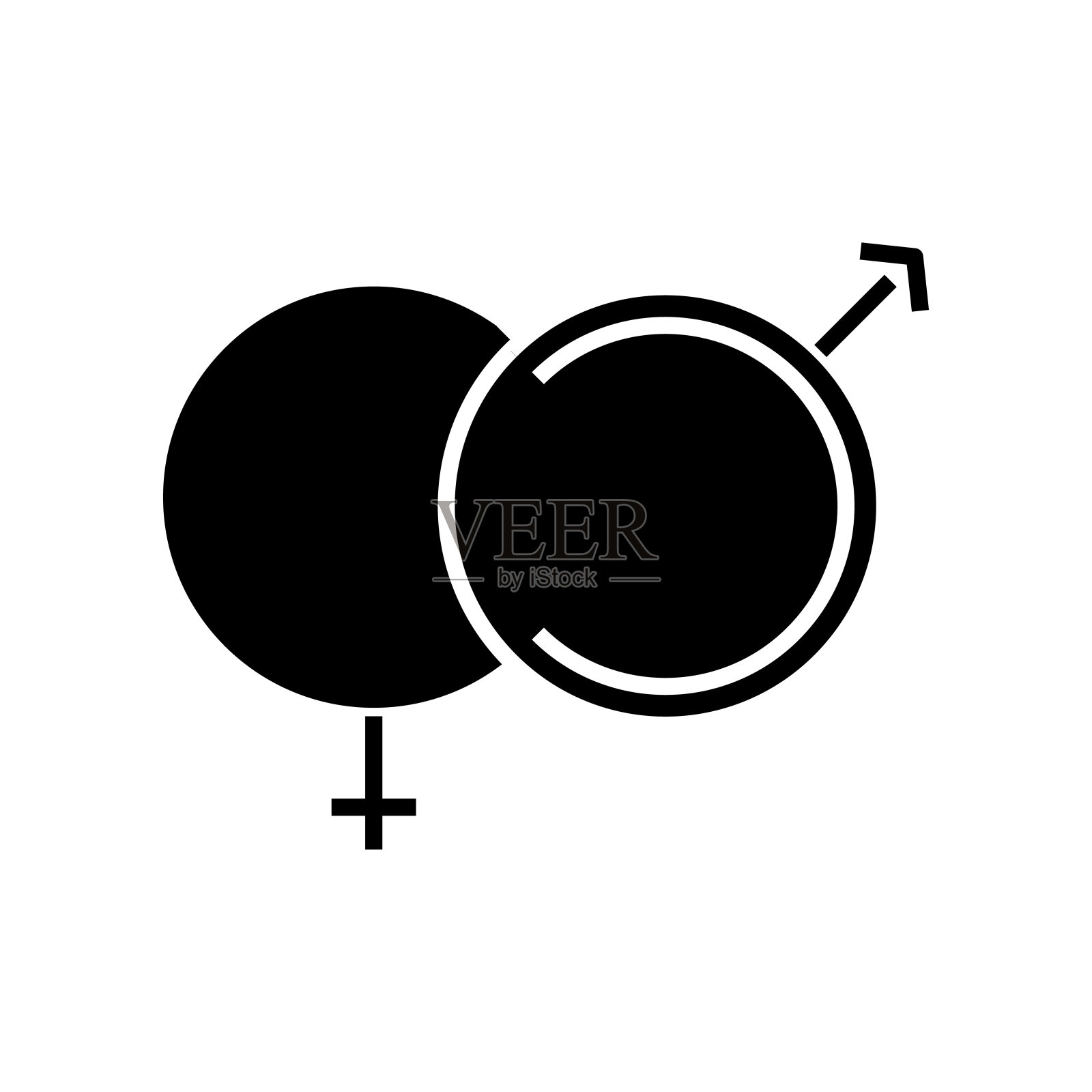 性健康黑色图标、概念说明、矢量平面符号、象形符号图标素材