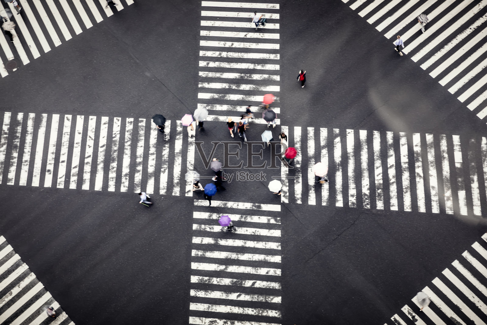 东京银座繁忙的人行横道照片摄影图片