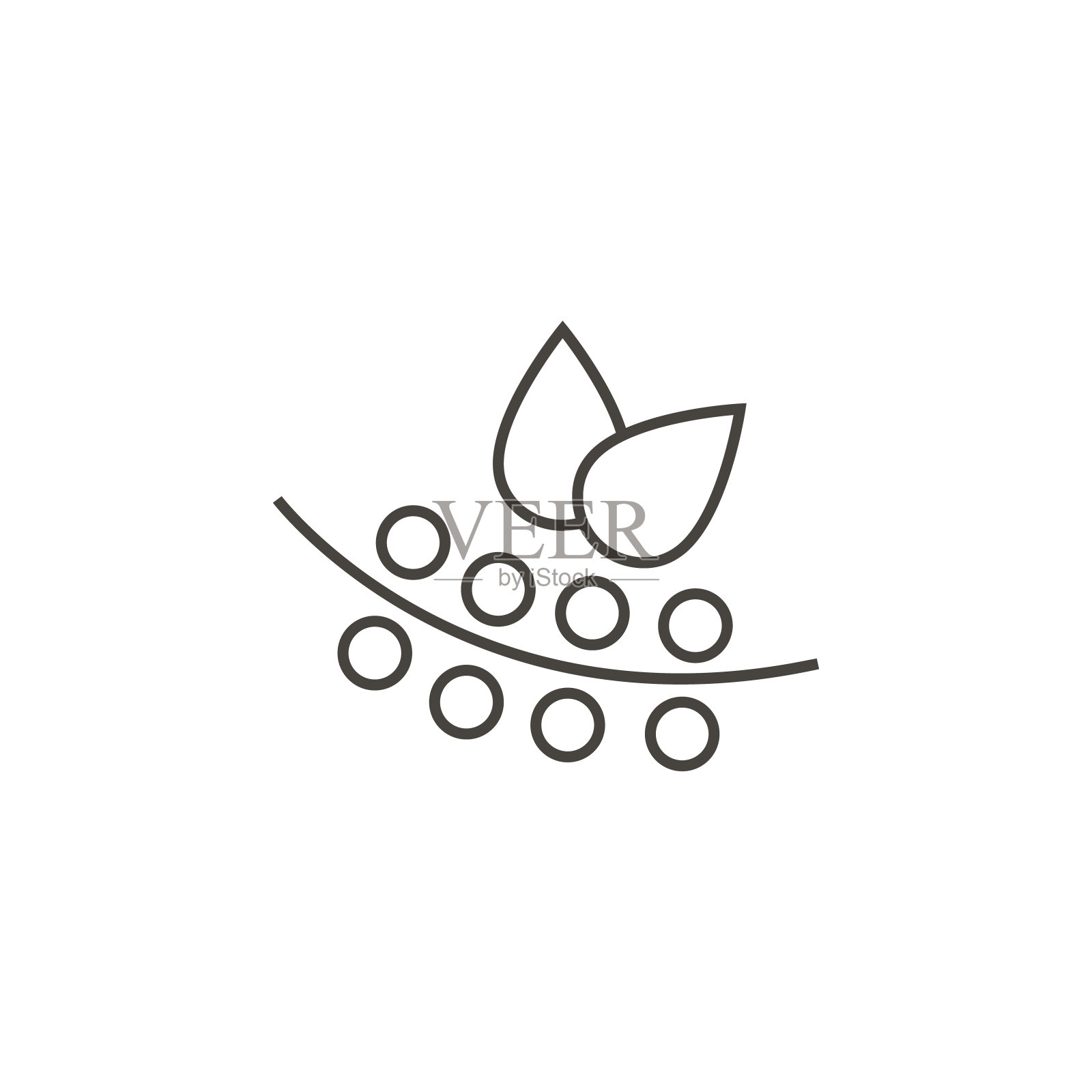 越桔，蓝莓矢量图标。来自食物概念的简单元素插图。越桔，蓝莓矢量图标。饮料概念矢量插图。图标素材