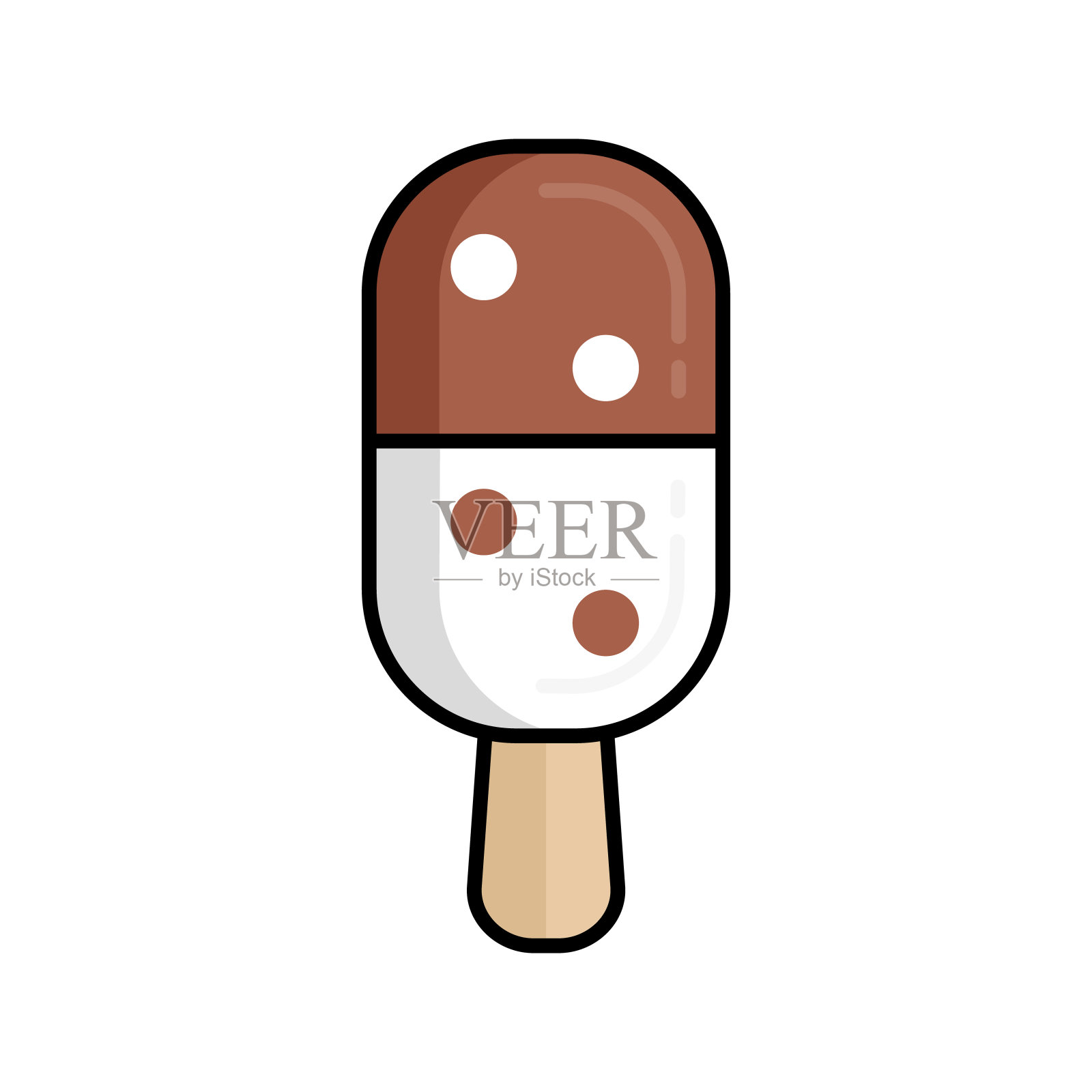 多米诺骨牌形状的冰淇淋冰棒。公司生产冰淇淋和甜品产品设计元素图片