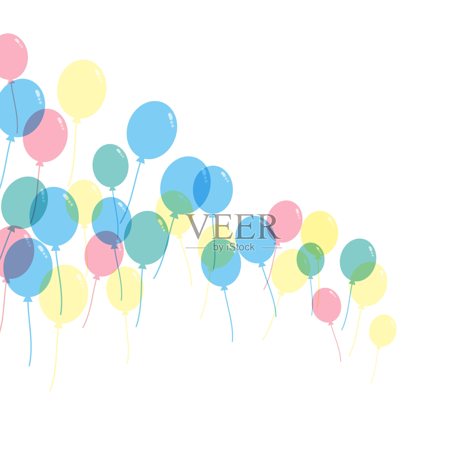 彩色气球设计元素图片
