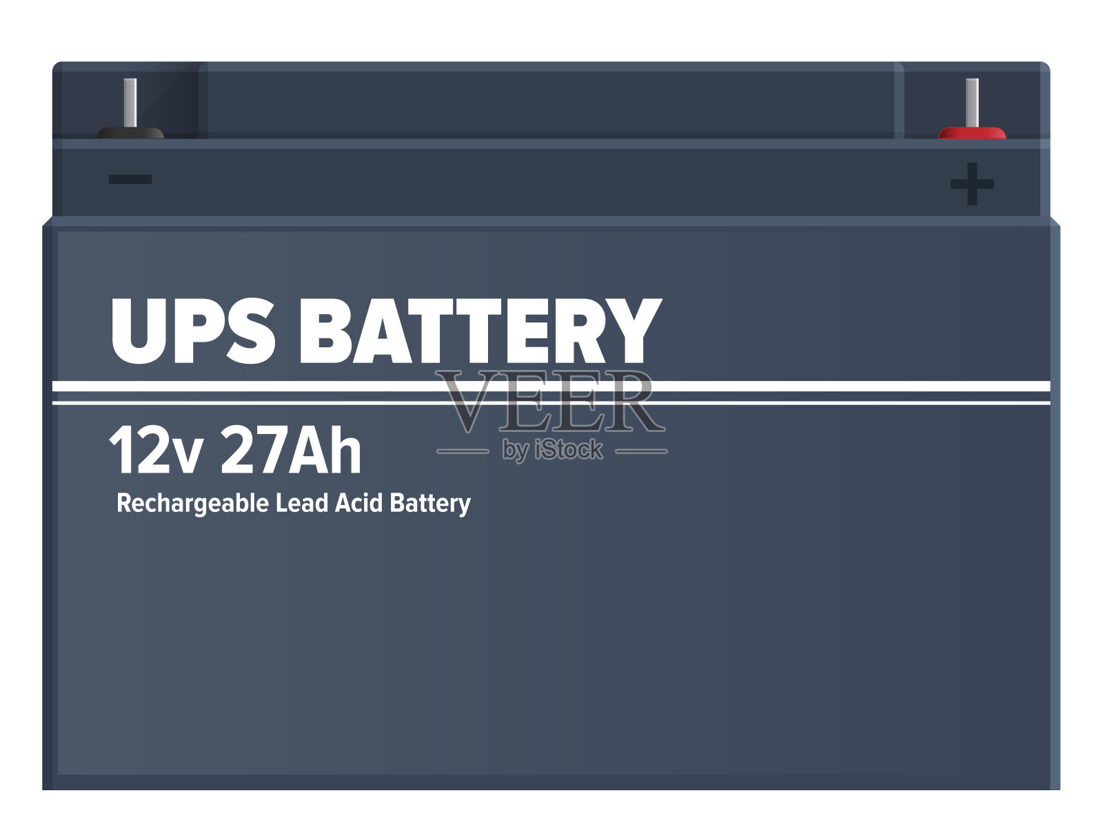Ups可充电铅酸电池隔离矢量设计元素图片