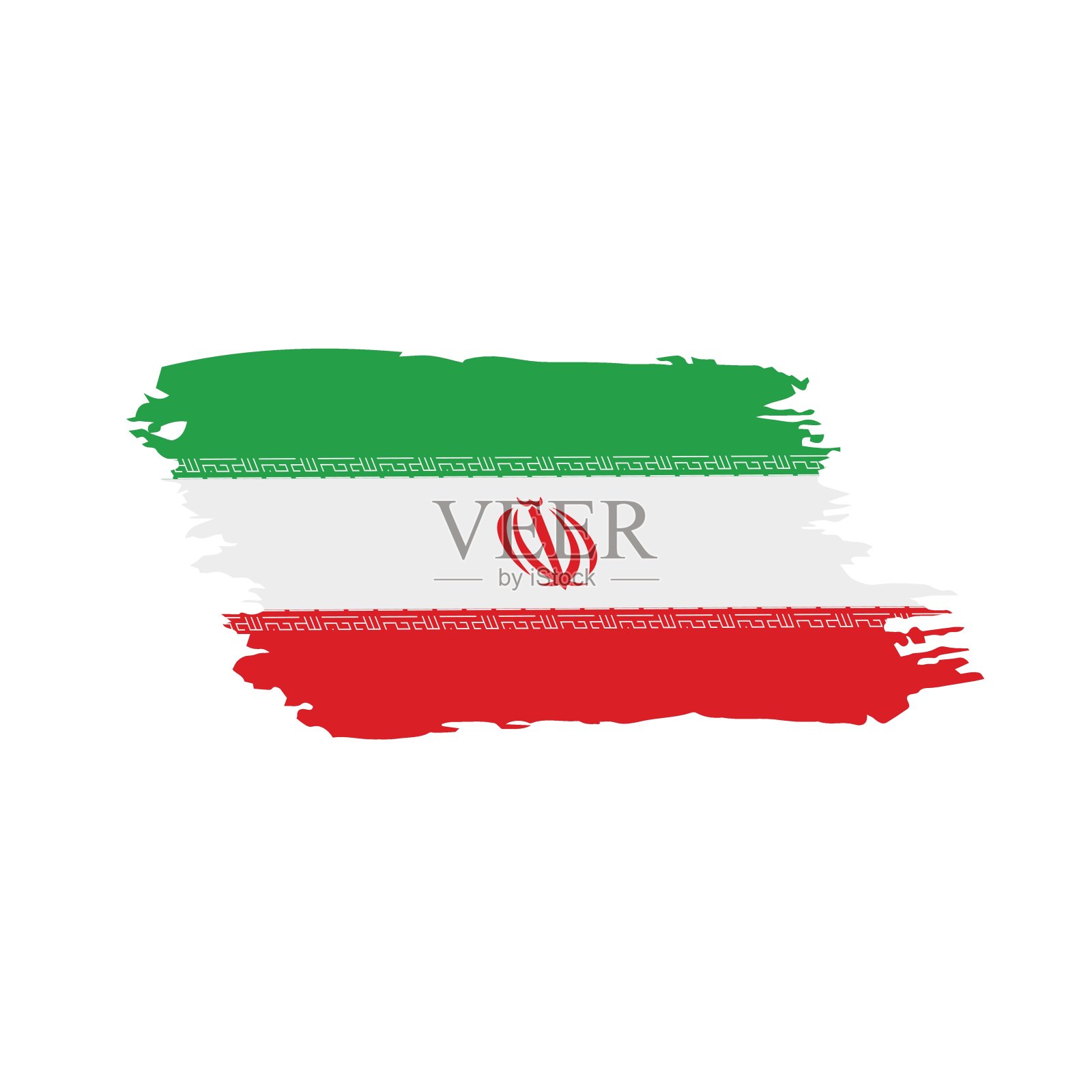 伊朗国旗。矩形图标插画图片素材_ID:156162219-Veer图库