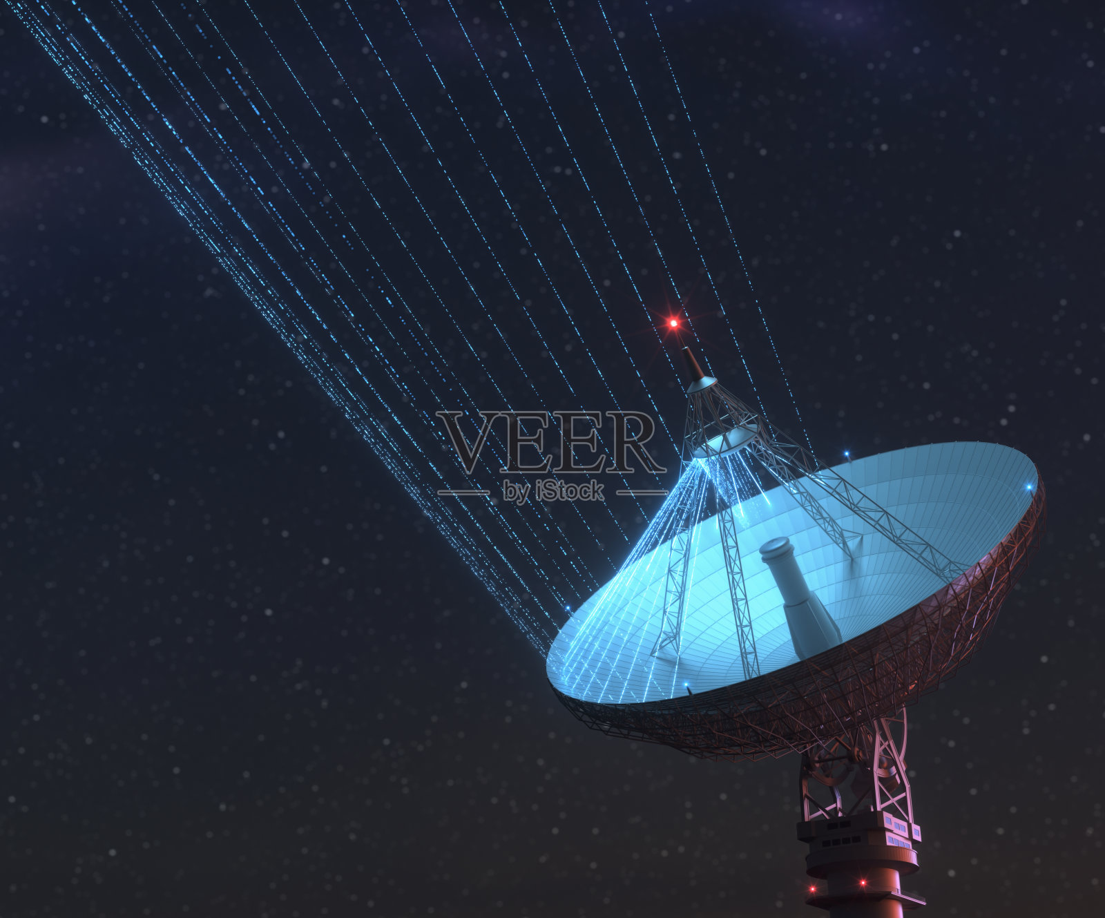 巨型卫星天线用于接收来自星系的信号照片摄影图片