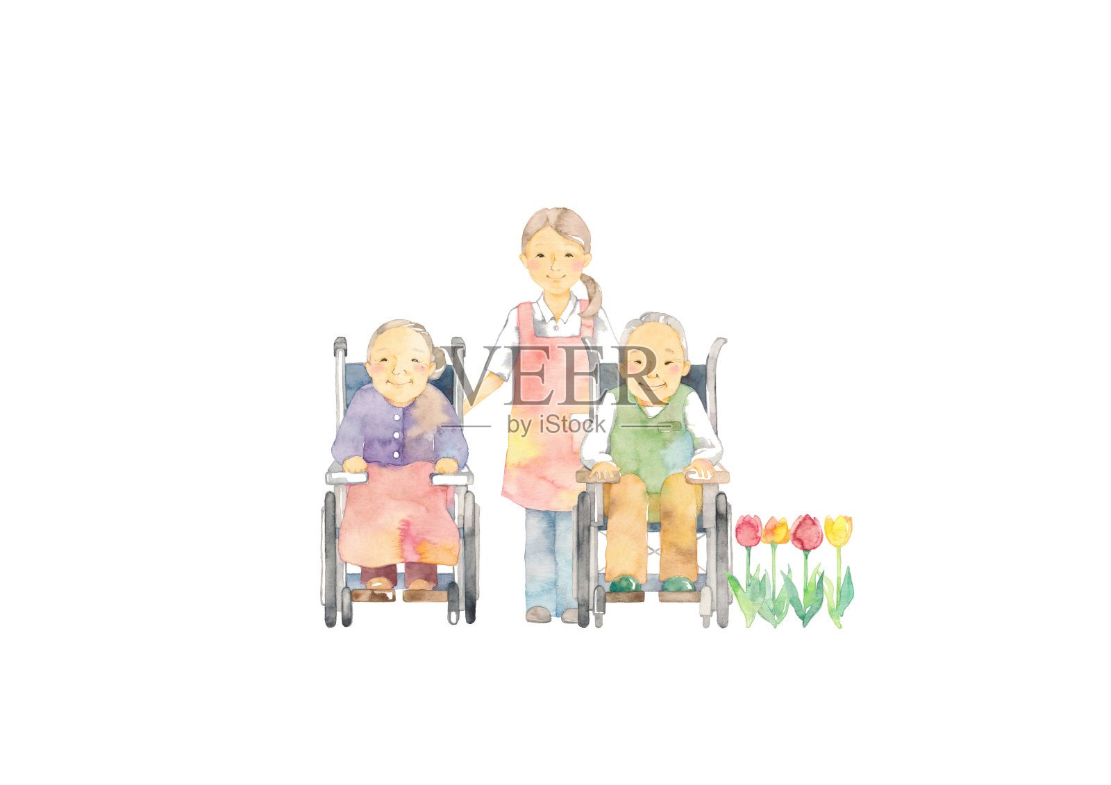 轮椅插画图片素材