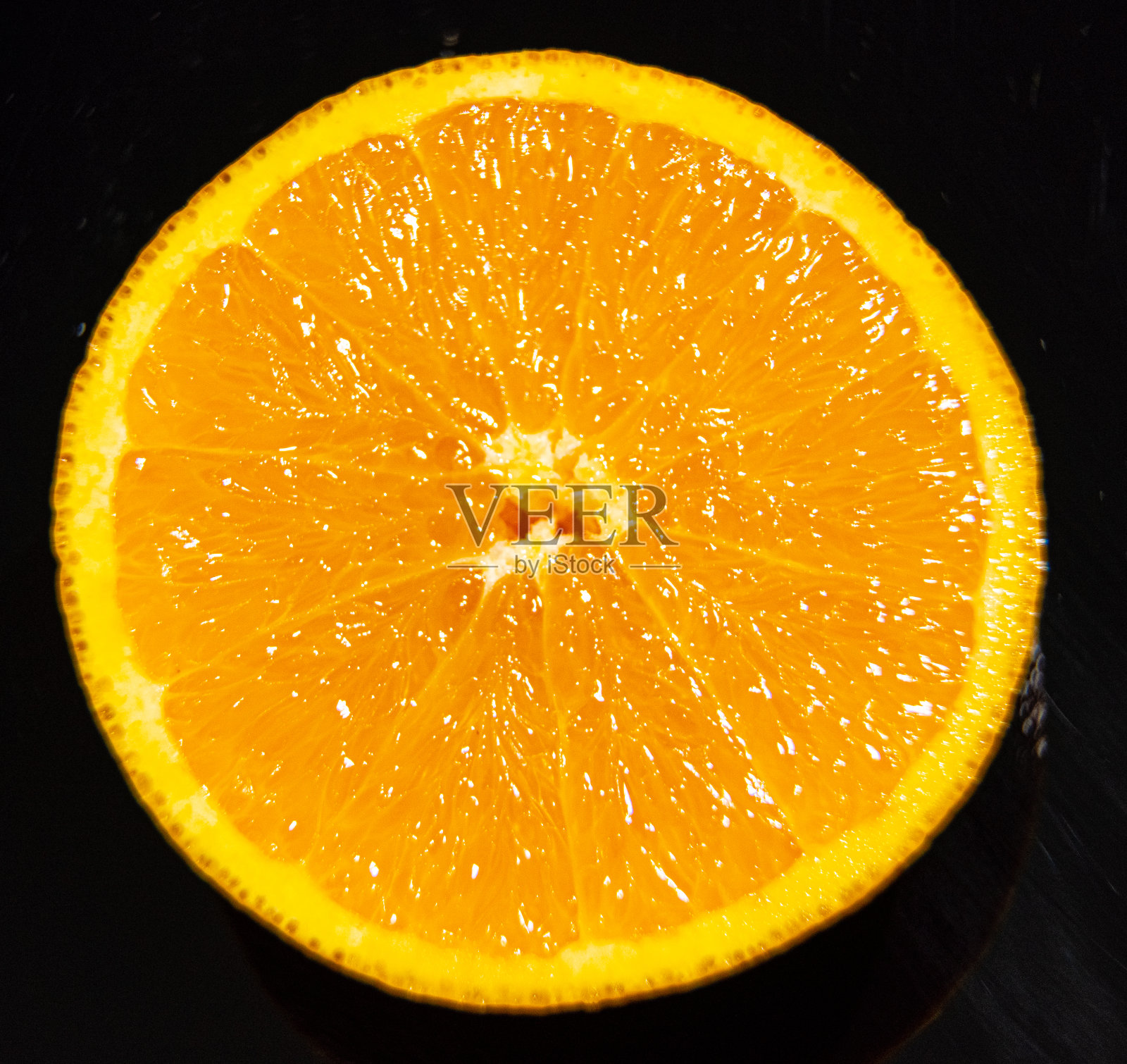 微距拍摄的切片橙子照片摄影图片