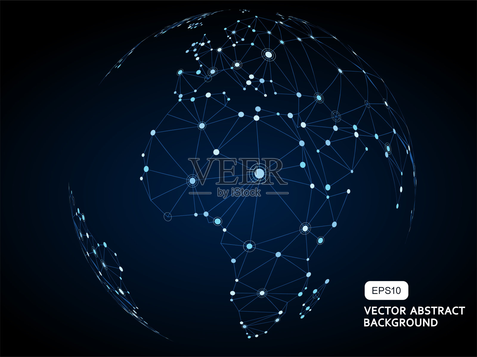 点和线组成的世界地图，代表全球，全球网络连接，国际意义。插画图片素材