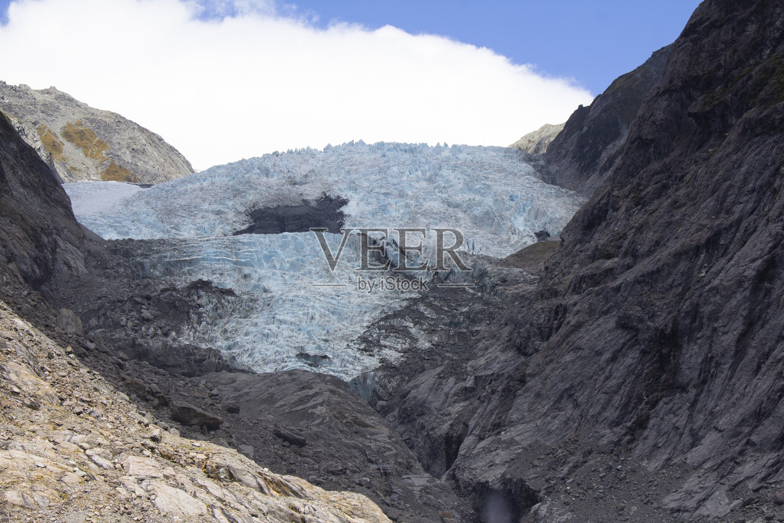夏季福克斯冰川照片摄影图片