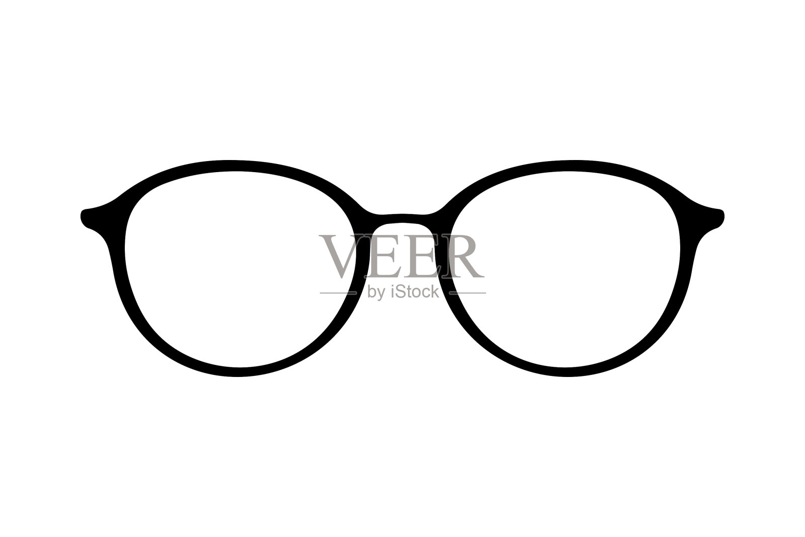 太阳镜或眼镜轮廓设计元素图片