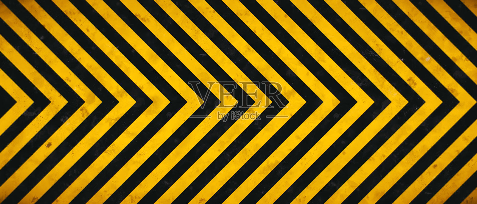 斜线黄色和黑色警告危险条纹简单的设计图案背景水平宽插画图片素材