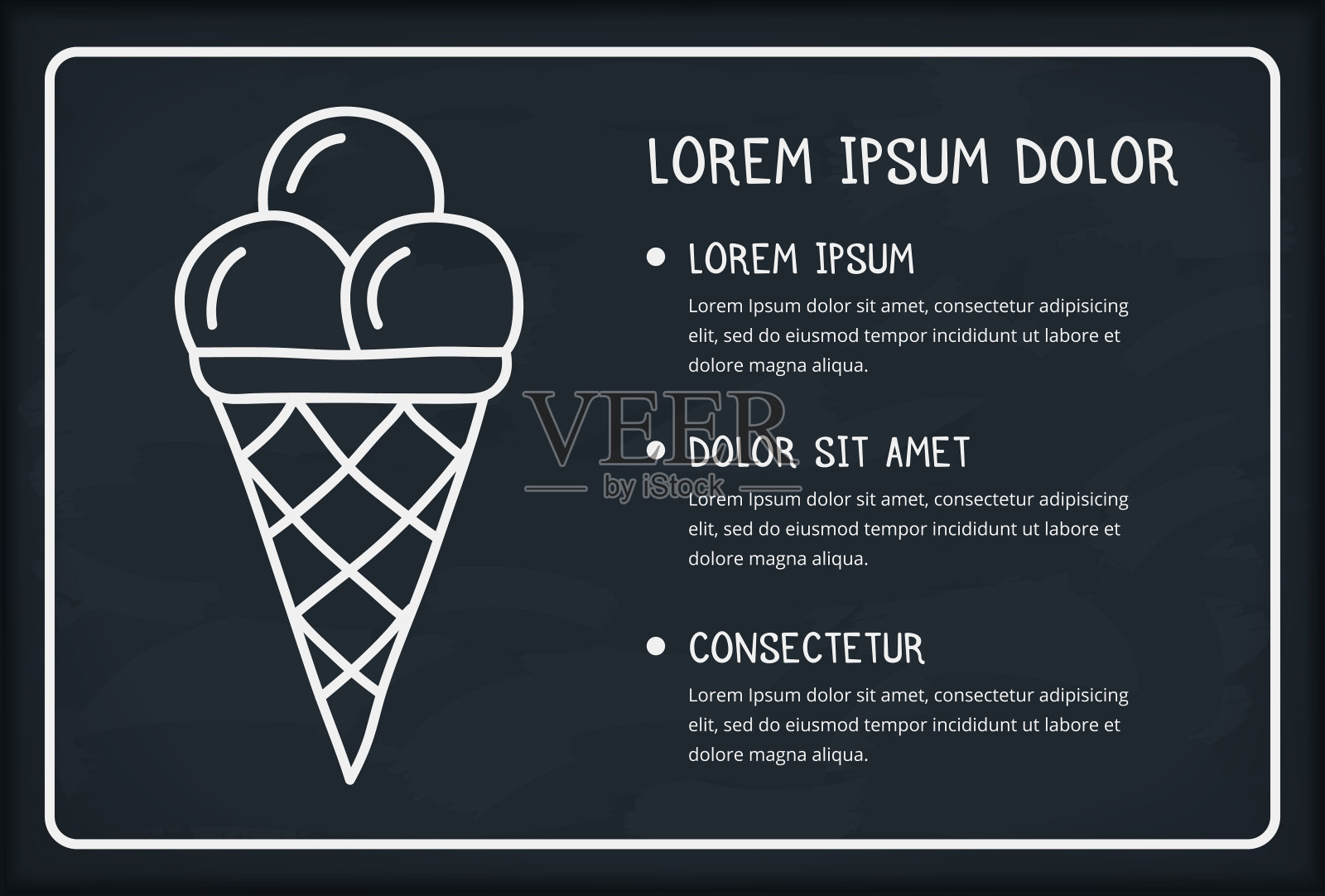 冰淇淋菜单插画图片素材
