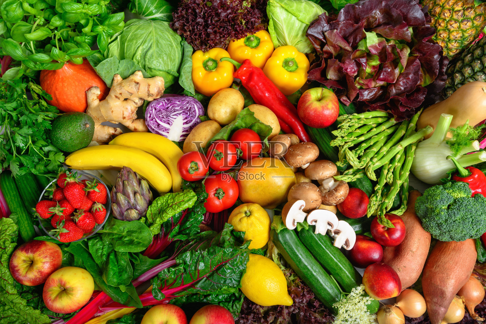 开胃健康的水果和蔬菜照片摄影图片