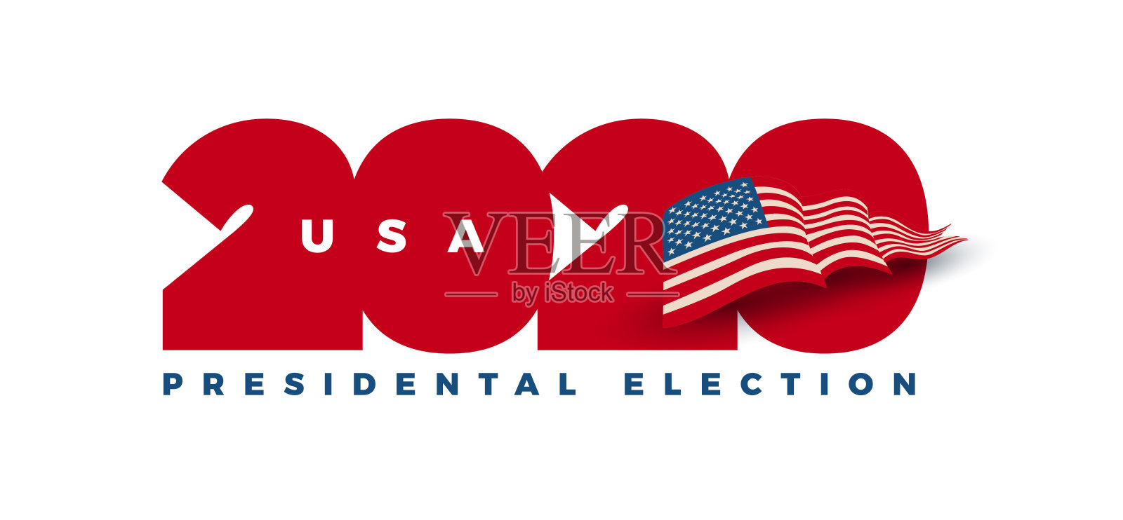 美国2020年大选插画图片素材