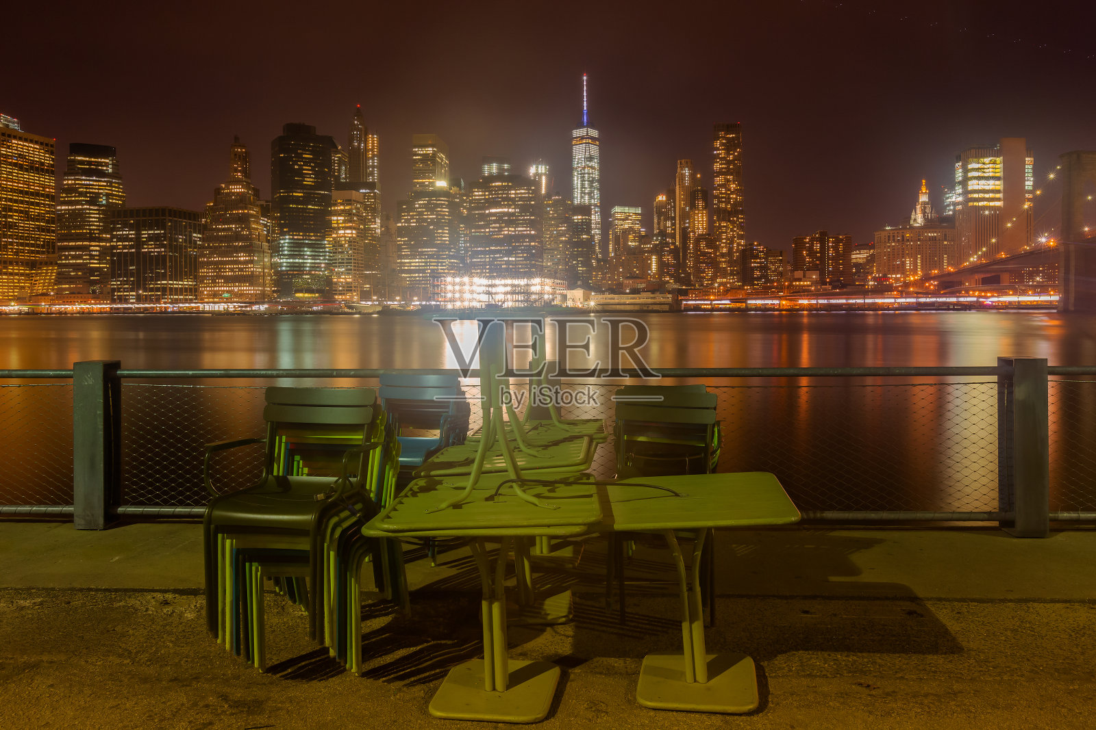 纽约的夜景照片摄影图片