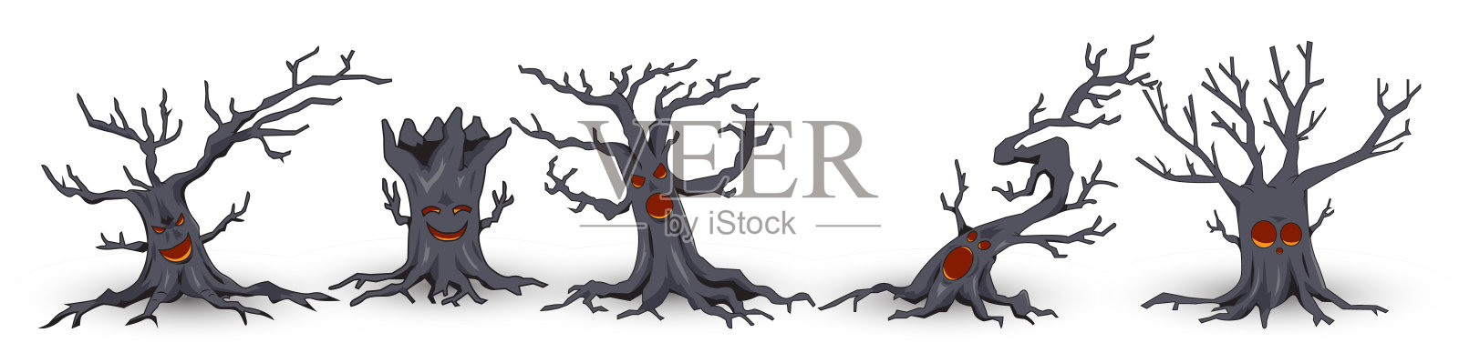 树helloween字符设计元素图片