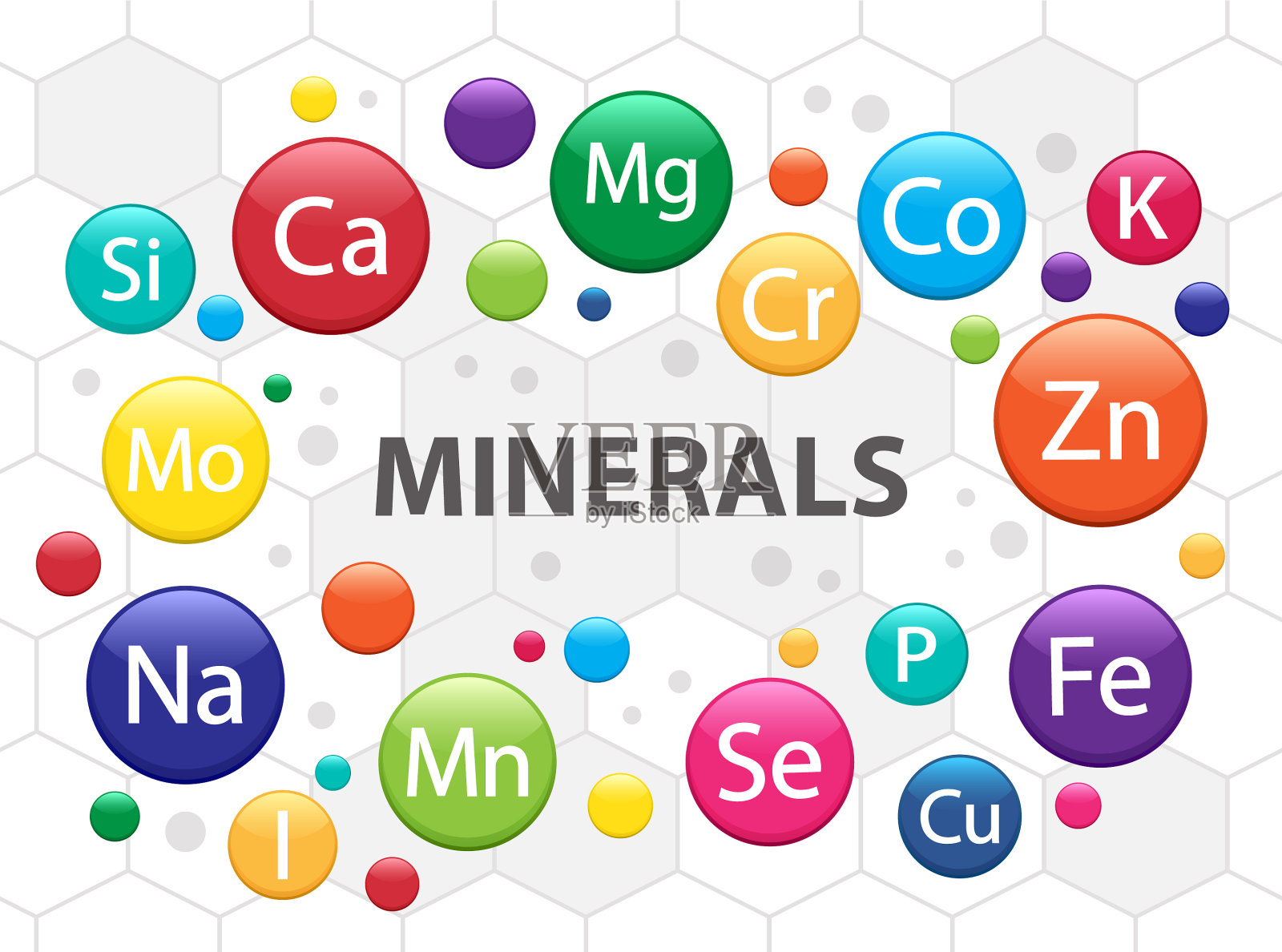 矿物质补充集3d多种维生素复合图标素材