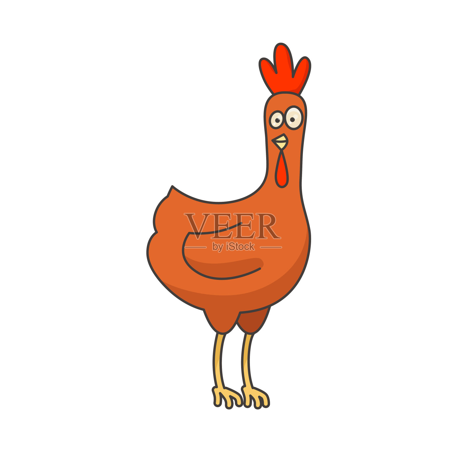 母鸡和小鸡的卡通风格图片素材-编号04187052-图行天下