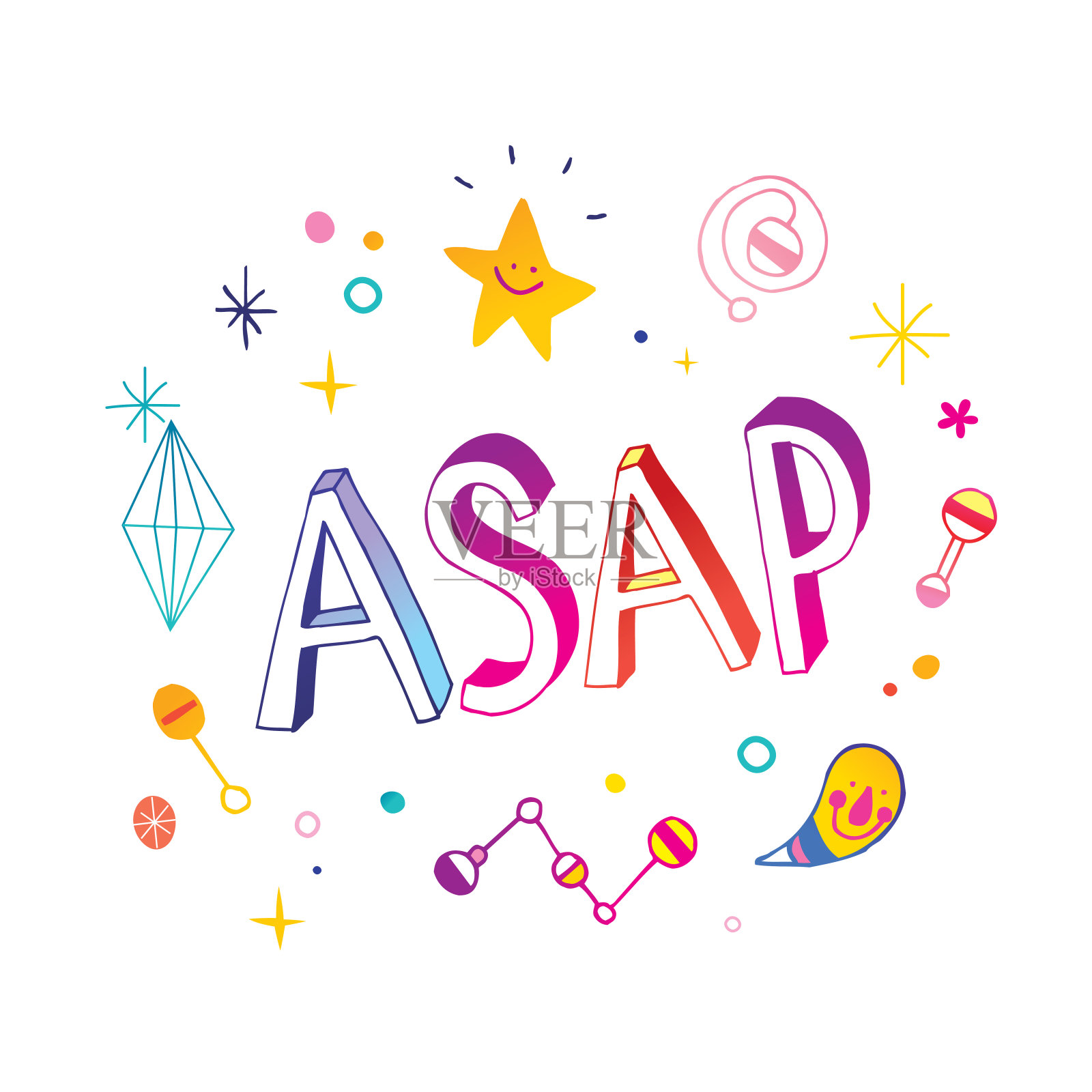 ASAP—越快越好插画图片素材