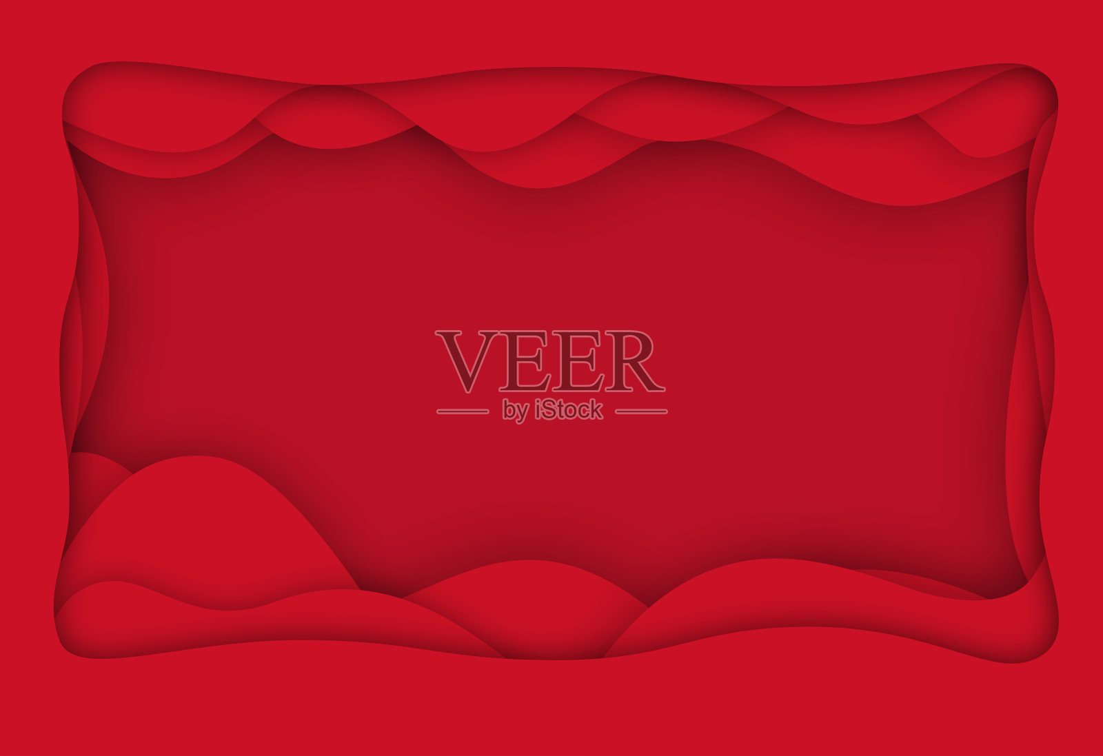 中国风格的红色剪纸背景材料插画图片素材