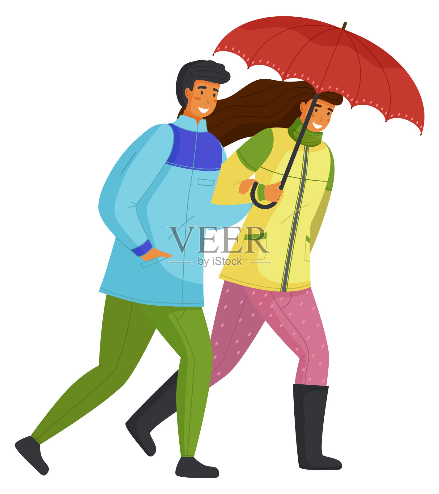 雨中的爱情/雨伞下亲吻情侣的轮廓高清摄影大图-千库网