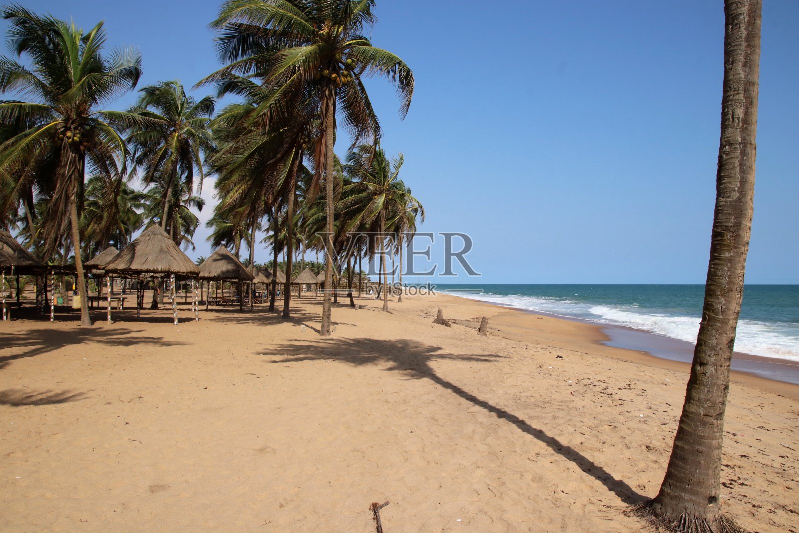 西非多哥阿韦波佐的可可海滩。照片摄影图片
