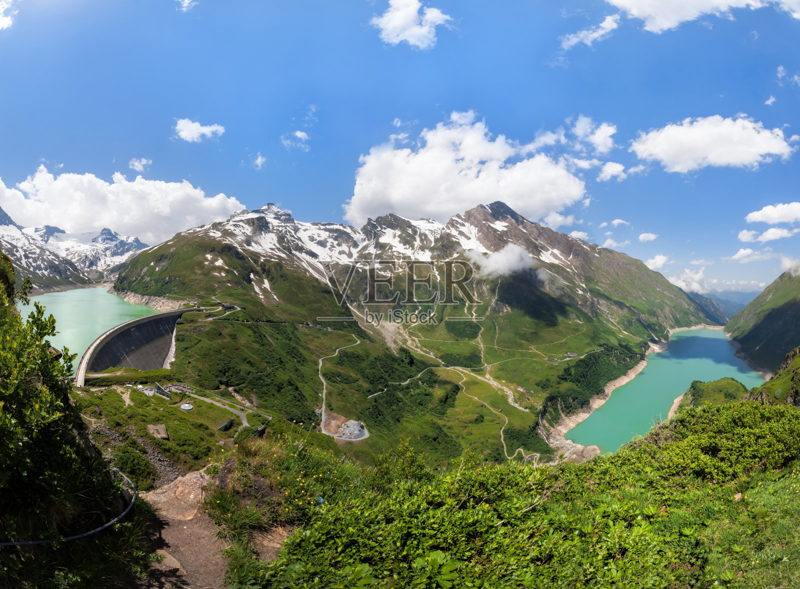 卡普伦高山水库-泽尔am see -卡普伦美丽的自然，萨尔伯格地，奥地利阿尔卑斯山照片摄影图片