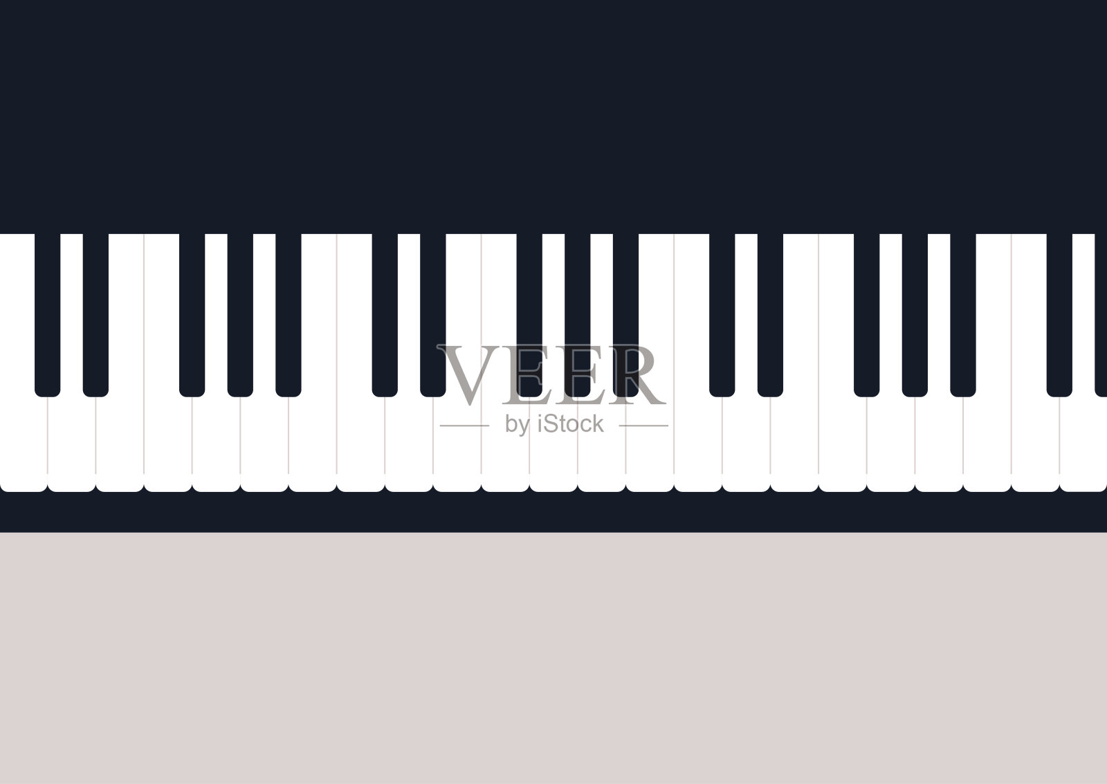 5 .一个俯视图的钢琴键，一个复制空间音乐概念设计元素图片