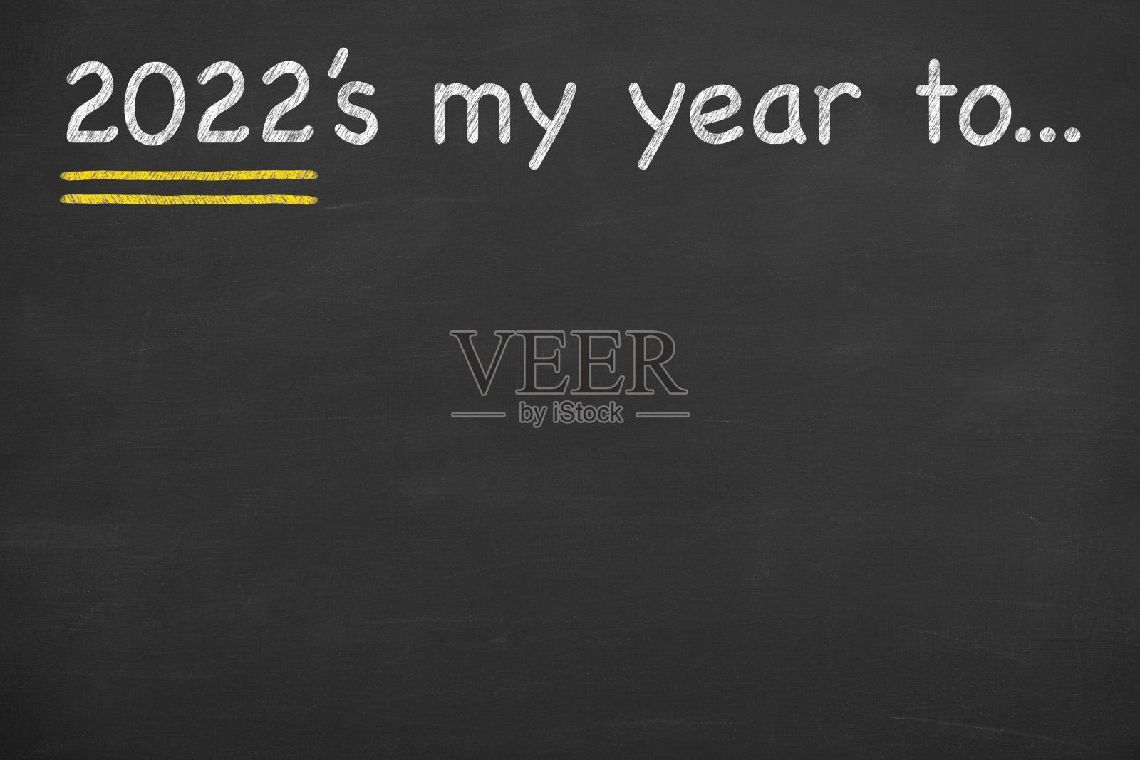 2022年是我在黑板背景上的一年照片摄影图片