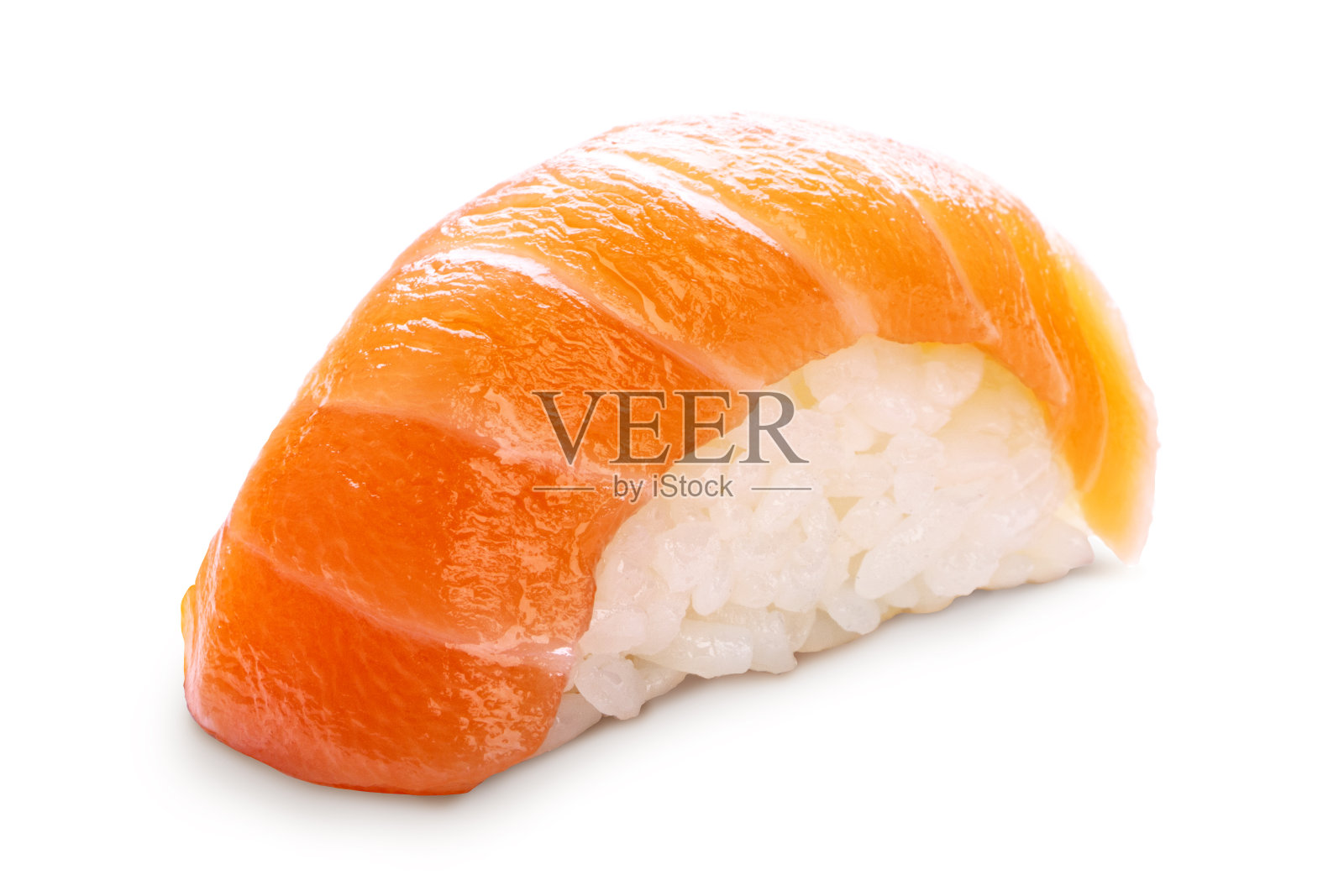 一套新鲜鲑鱼寿司照片摄影图片