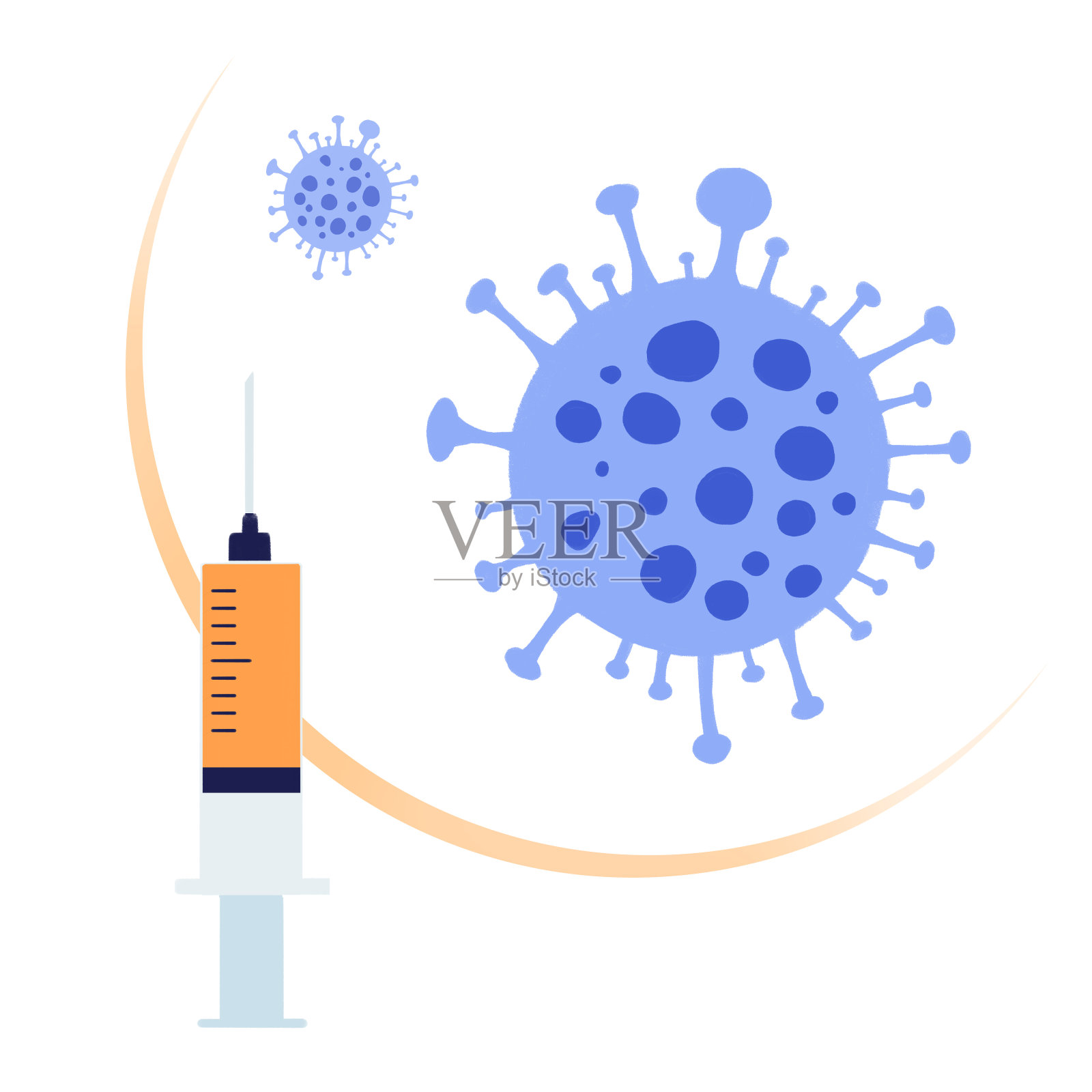 疫情病毒设计元素图片