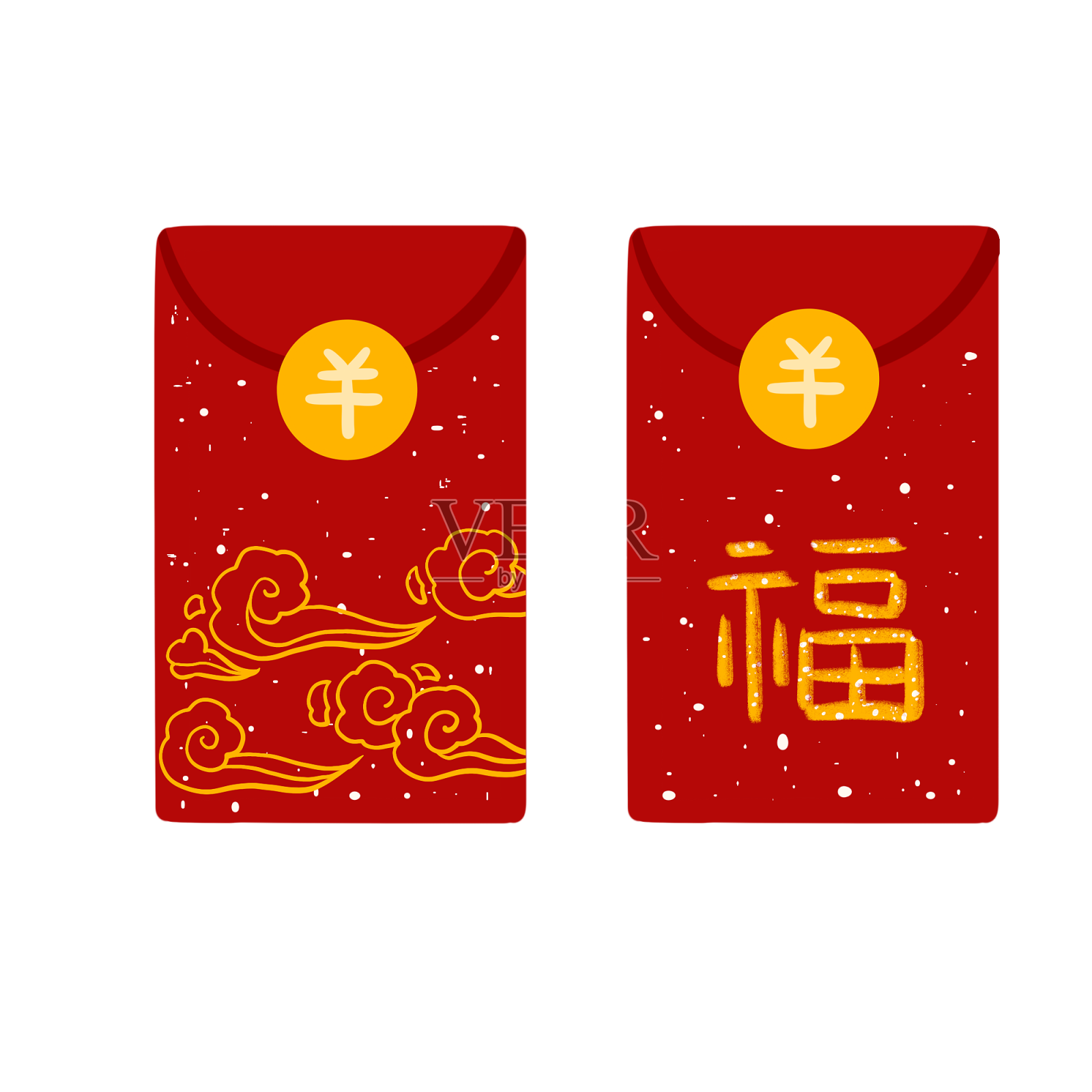 新年红包装饰设计元素图片