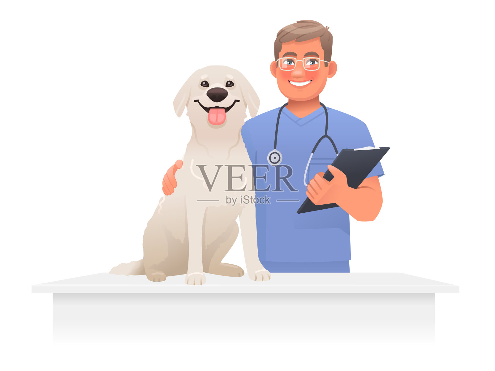 宠物医生 向量例证. 插画 包括有 艺术, 生意人, 界面, 动画片, 关心, 医生, 茴香, 哺乳动物 - 151663240