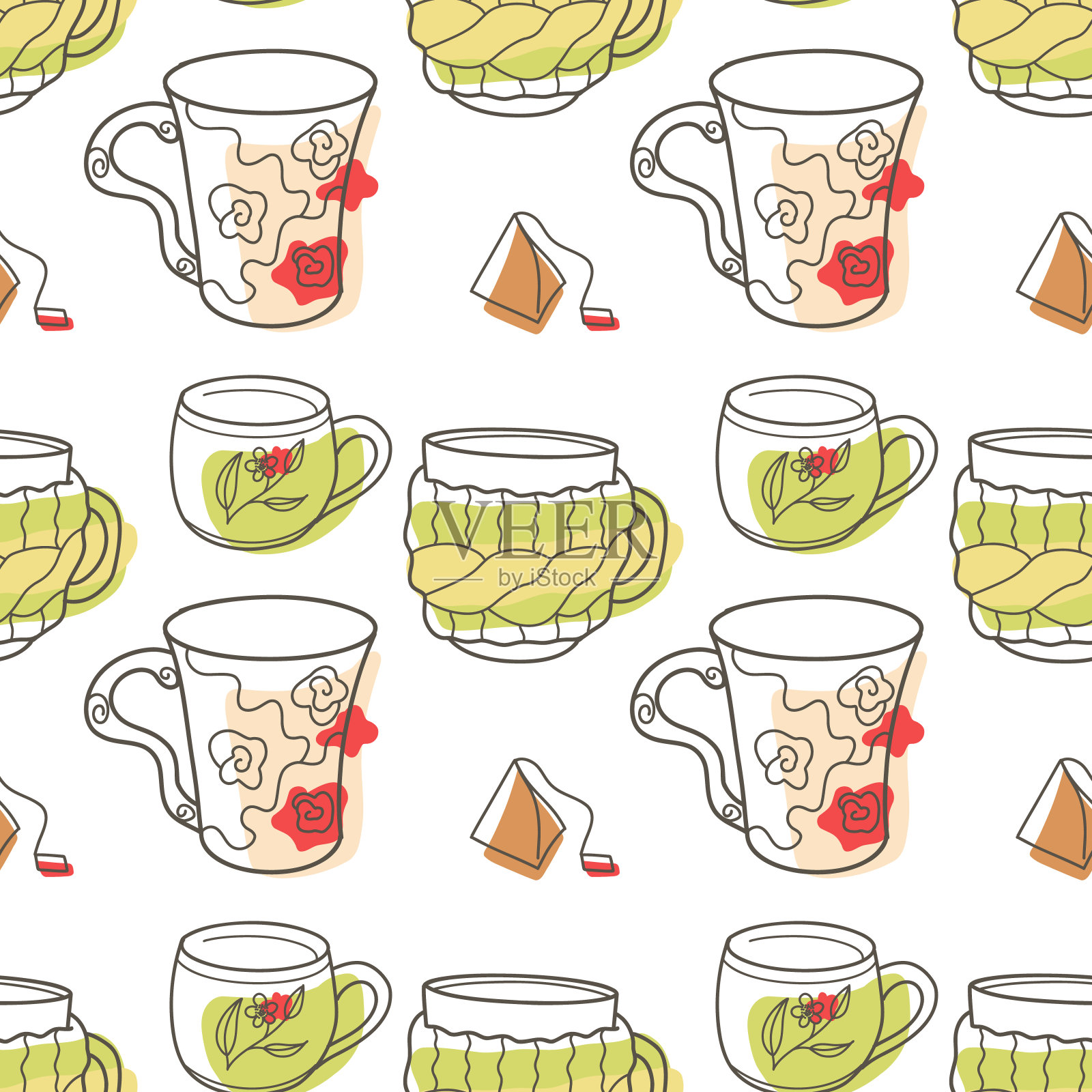茶具茶杯茶壶茶文化卡通食物茶壶设计素材免费下载_元素_觅知网