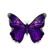 美丽的深紫色详细的现实魔法插画图片