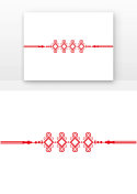 红色国风横板中国结拼接文字框分割线元素元素符号图片
