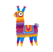 卡通羊驼羊驼有趣的秘鲁人物插画图片