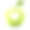 绿色的苹果，叶子和心的象征孤立在白色的背景素材图片