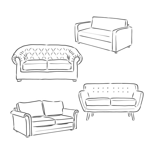 素描沙发怎么画步骤图片